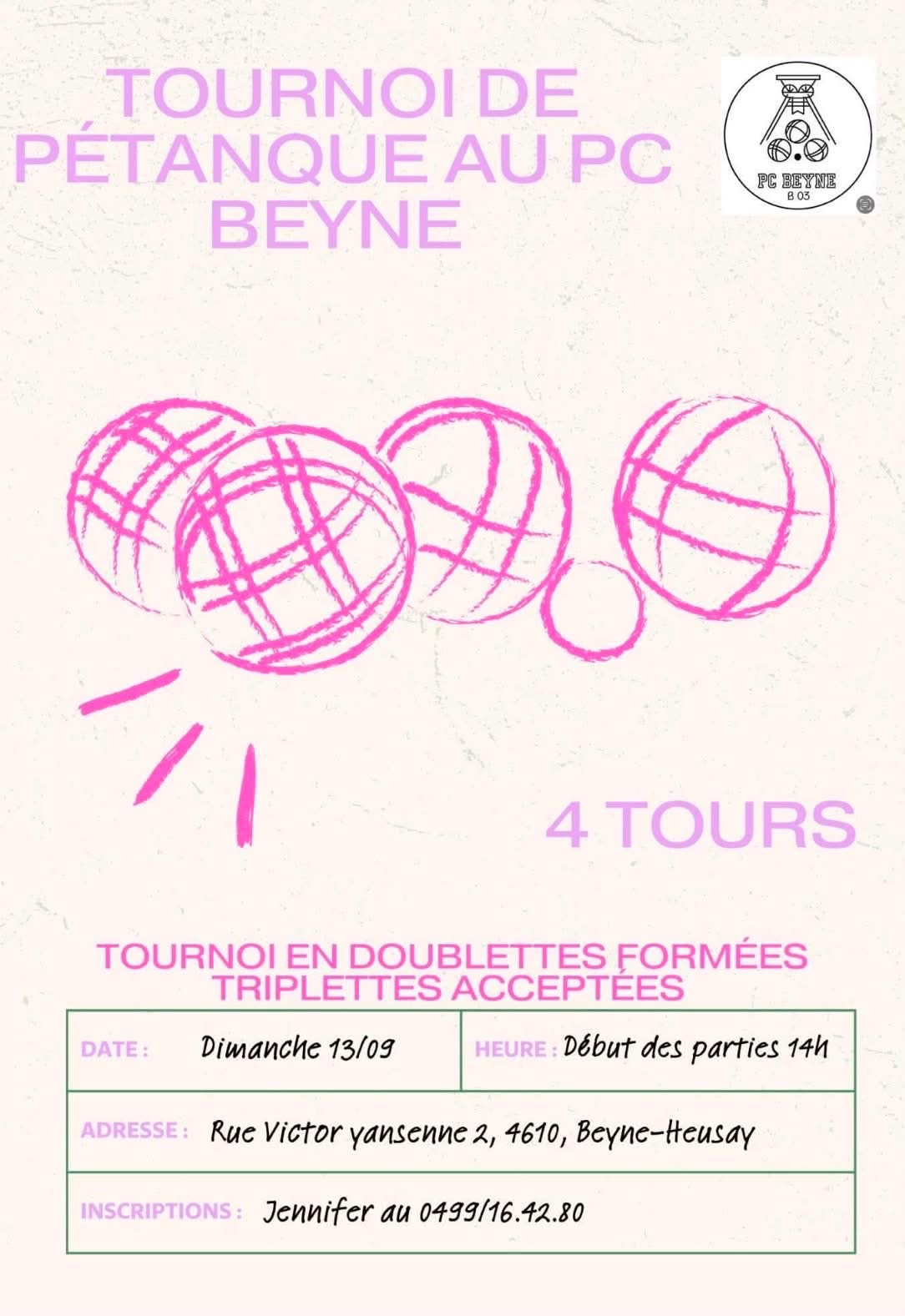 Toernooi Pétanque au PC Beyne