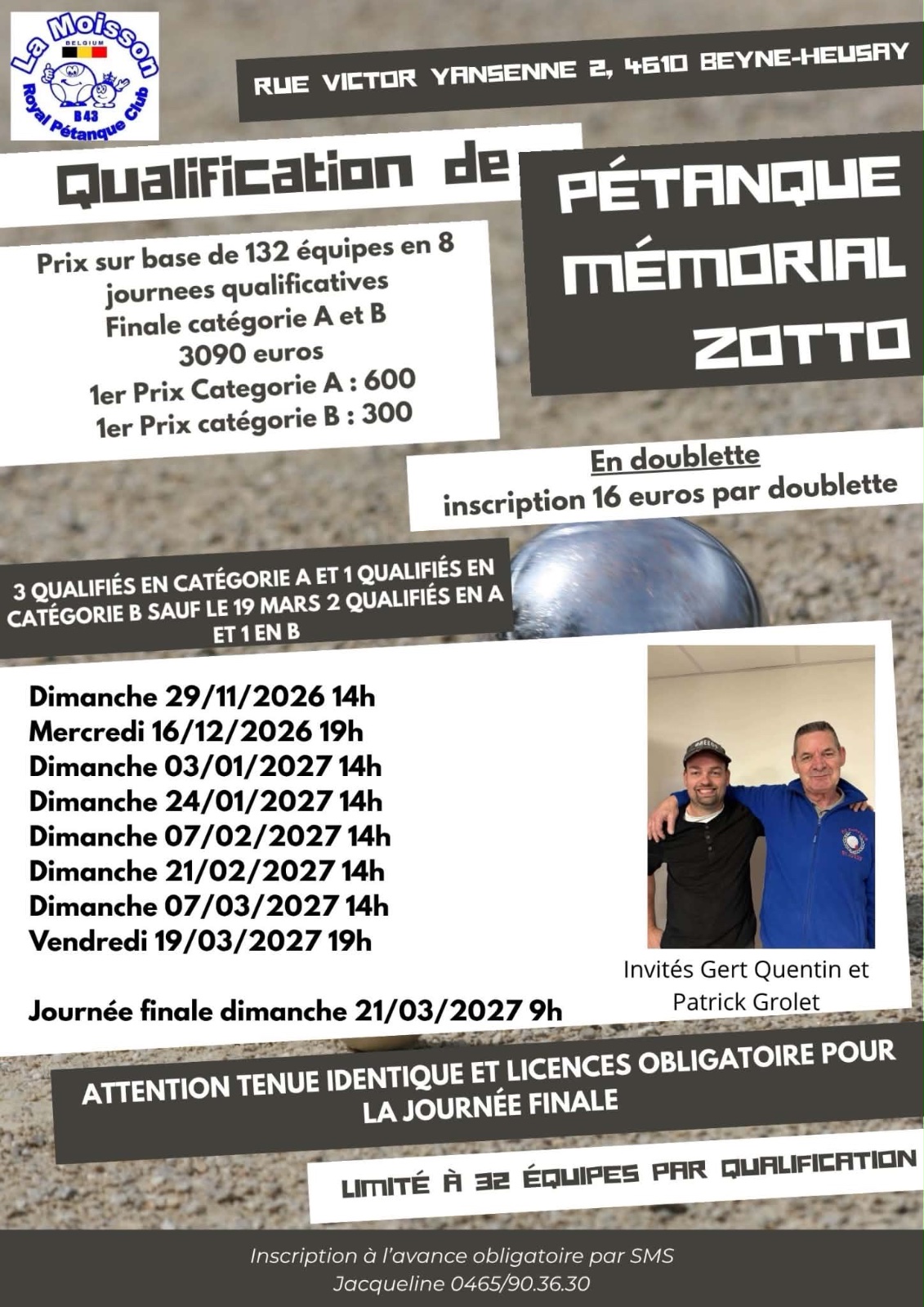 Kwalificatie Pétanque Mémorial Zotto