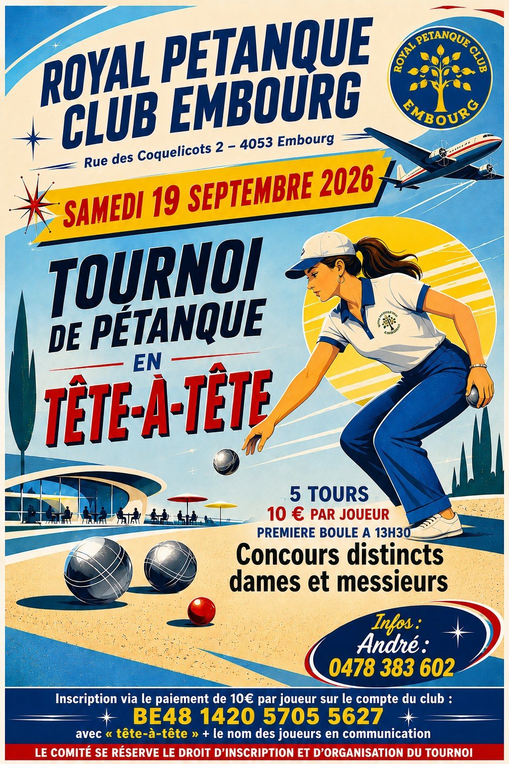 Toernooi Pétanque Tête-à-Tête - Dames