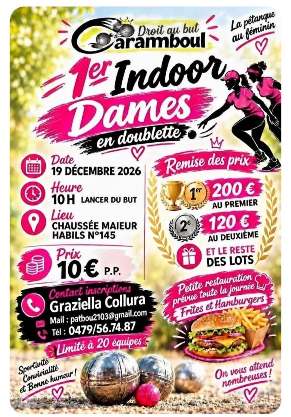 1er Indoor Dames en doublette