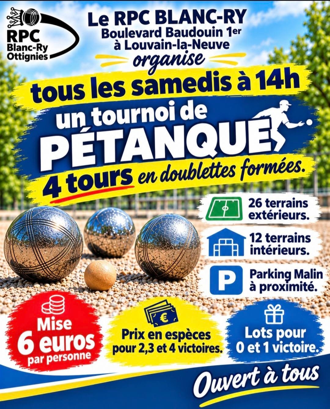 Petanquetoernooi - RPC Blanc-Ry Ottignies