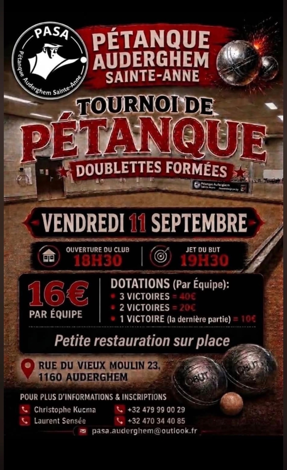 Toernooi Pétanque - Doublettes Formées