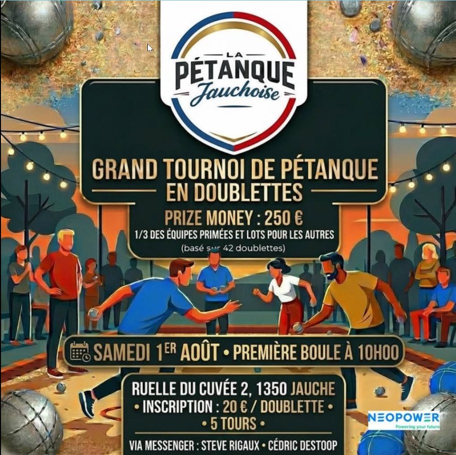 Groot Pétanquetoernooi in Doubletten