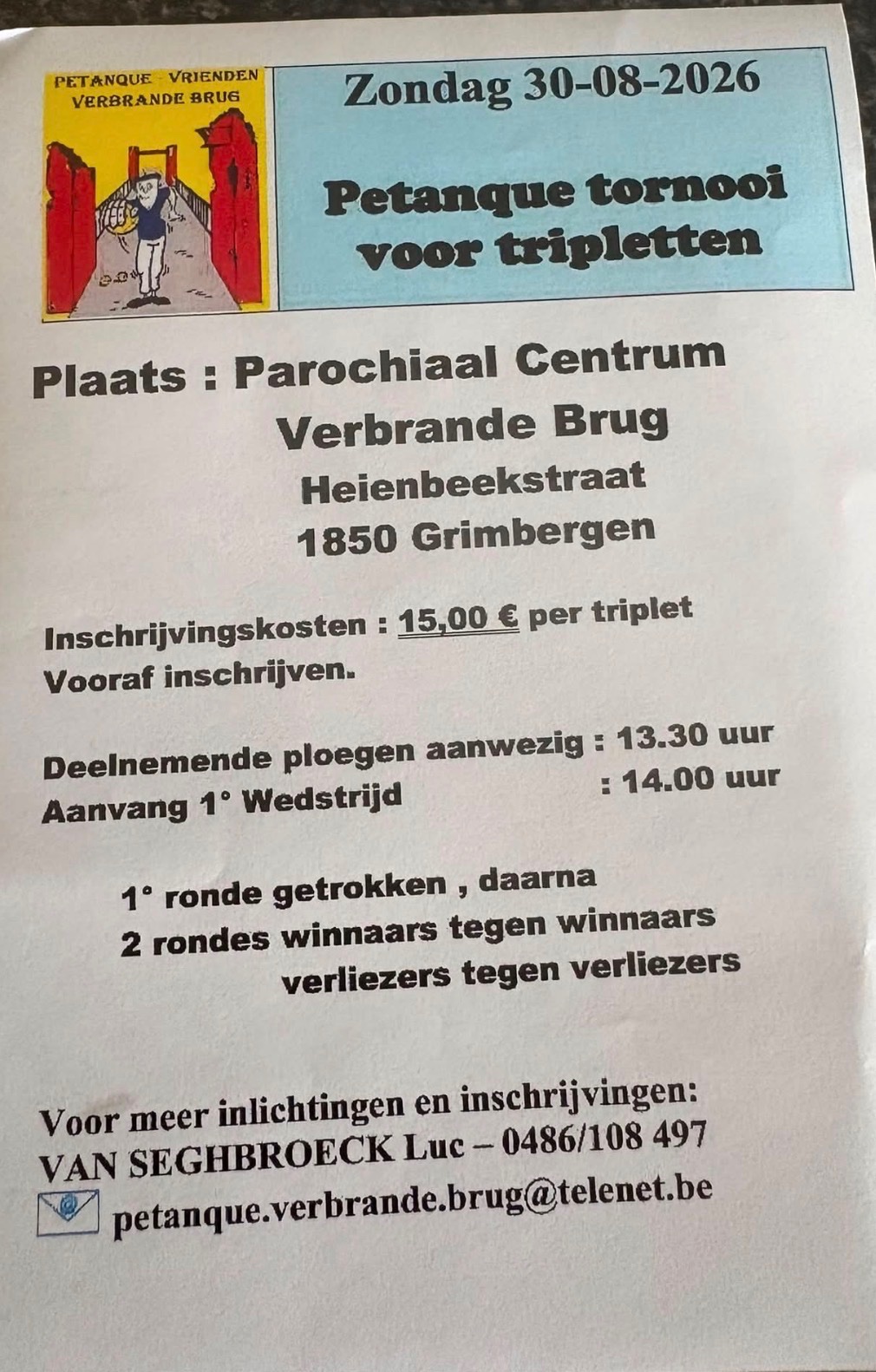 Petanque tornooi voor tripletten