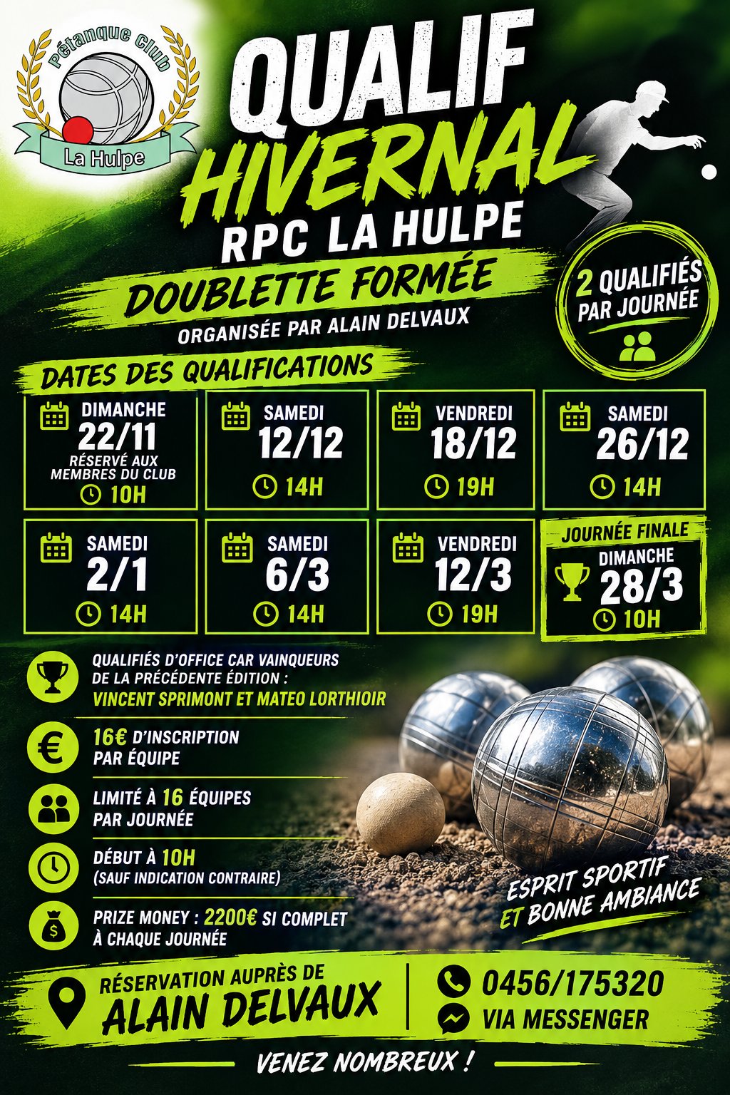 Qualif Hivernal RPC La Hulpe - Doublette Formée