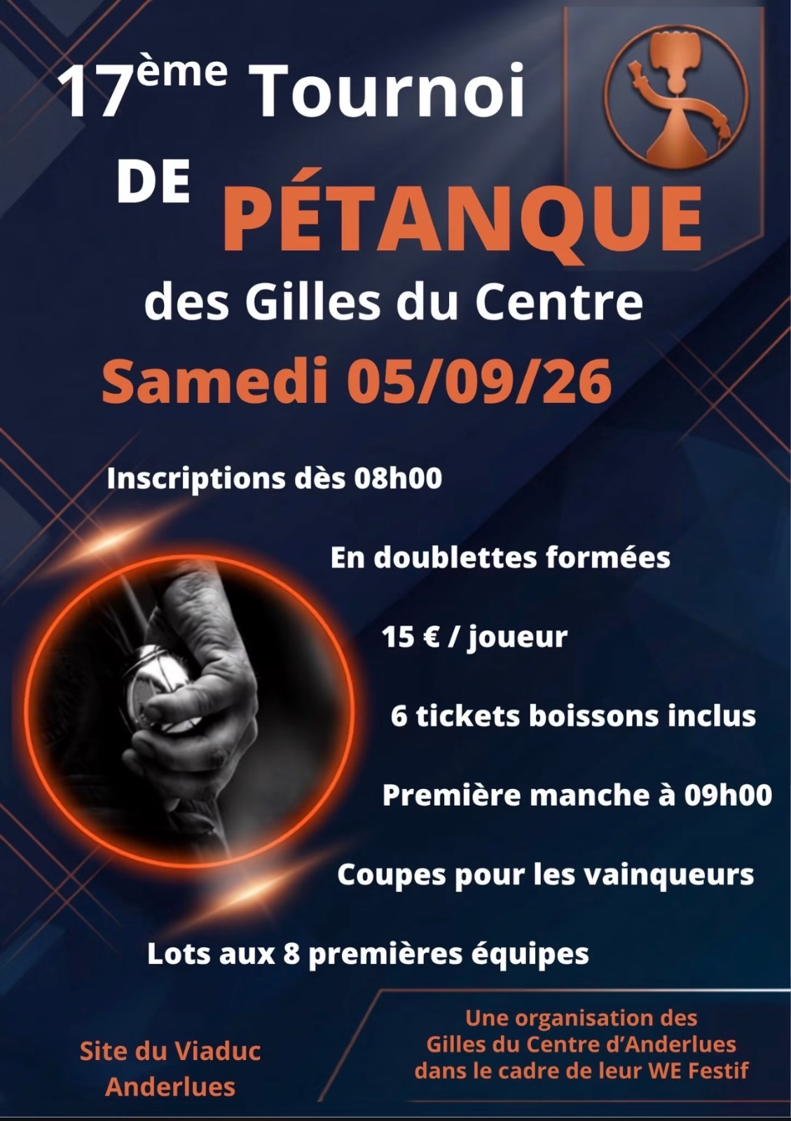 17de Toernooi van Petanque van Gilles du Centre