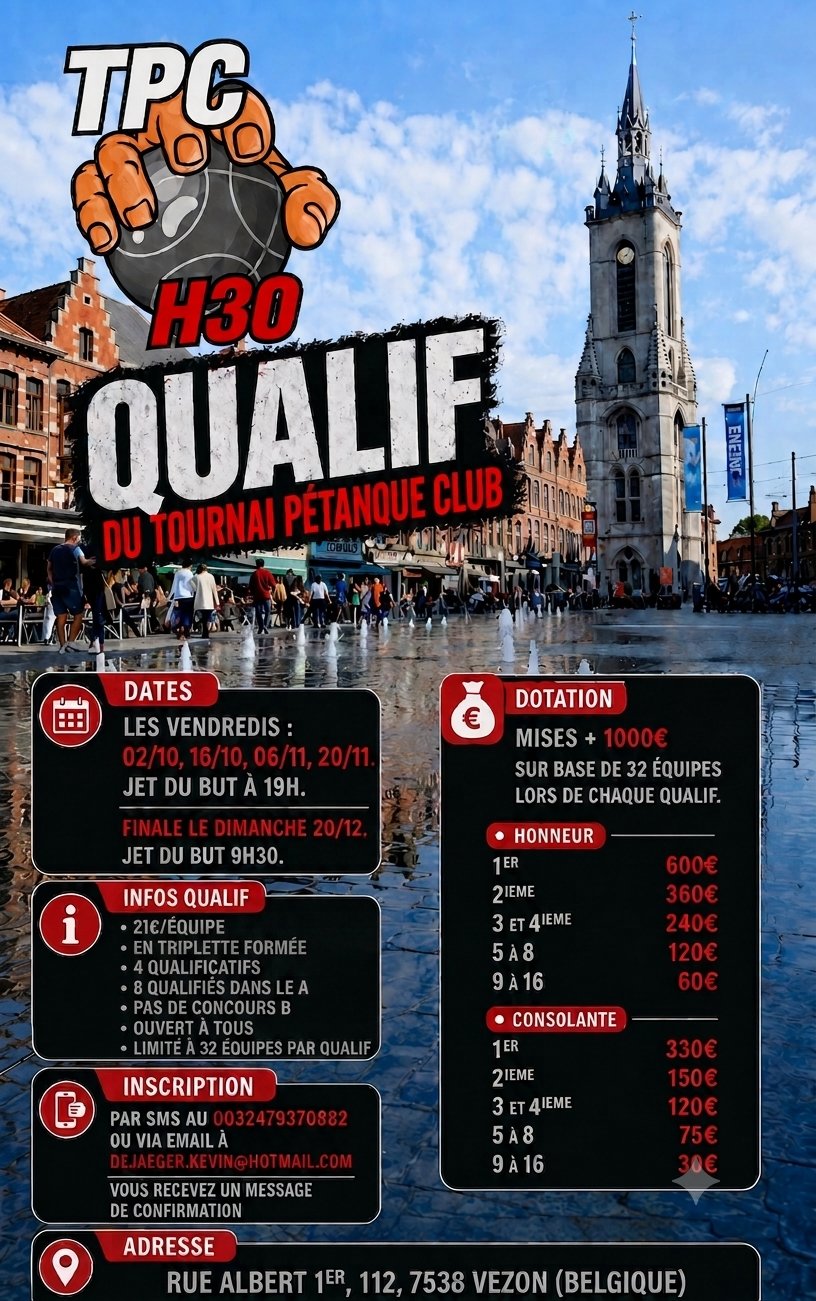 H30 Kwalificatie du Tournai Pétanque Club