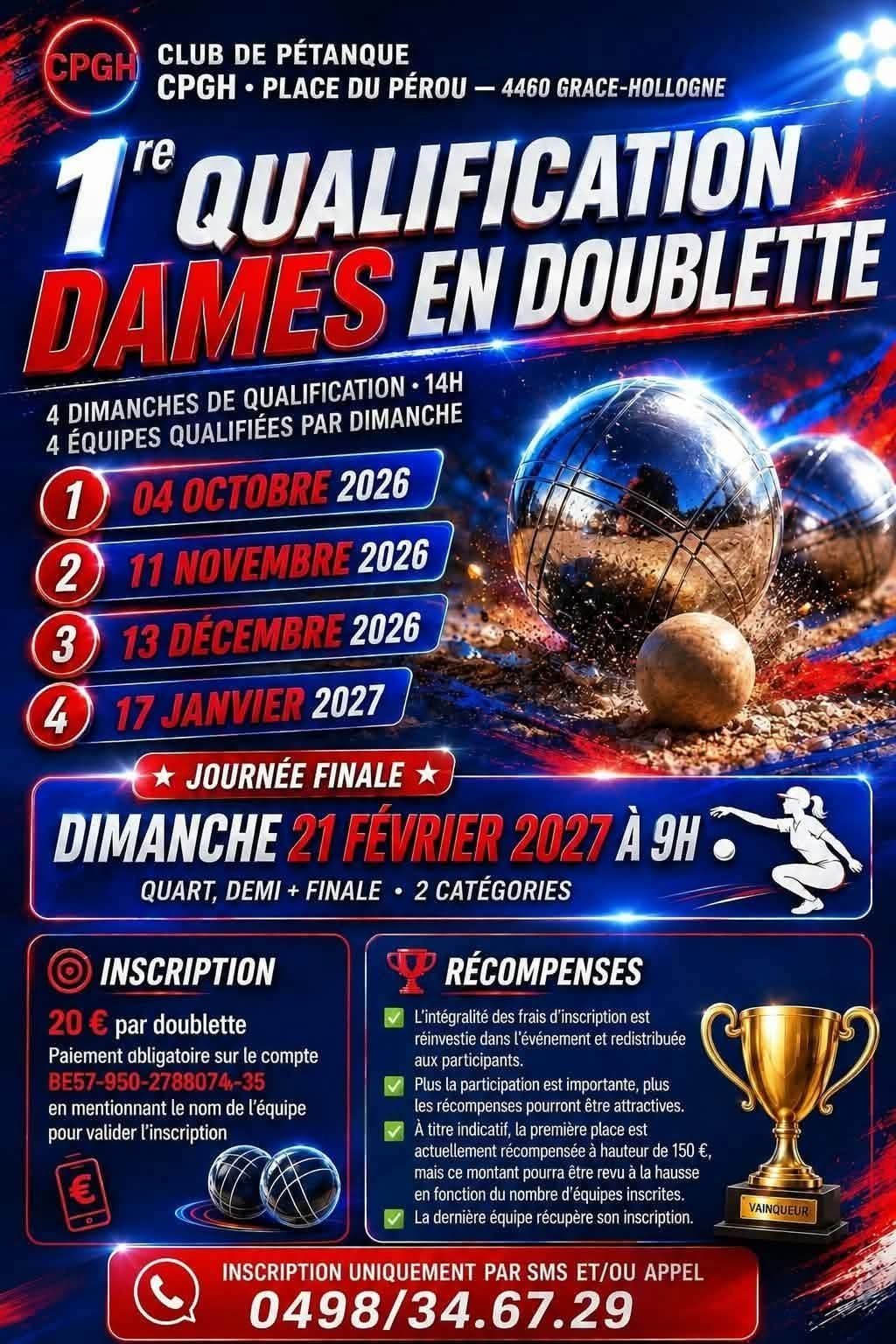 1ste Kwalificatie Dames in Doublette