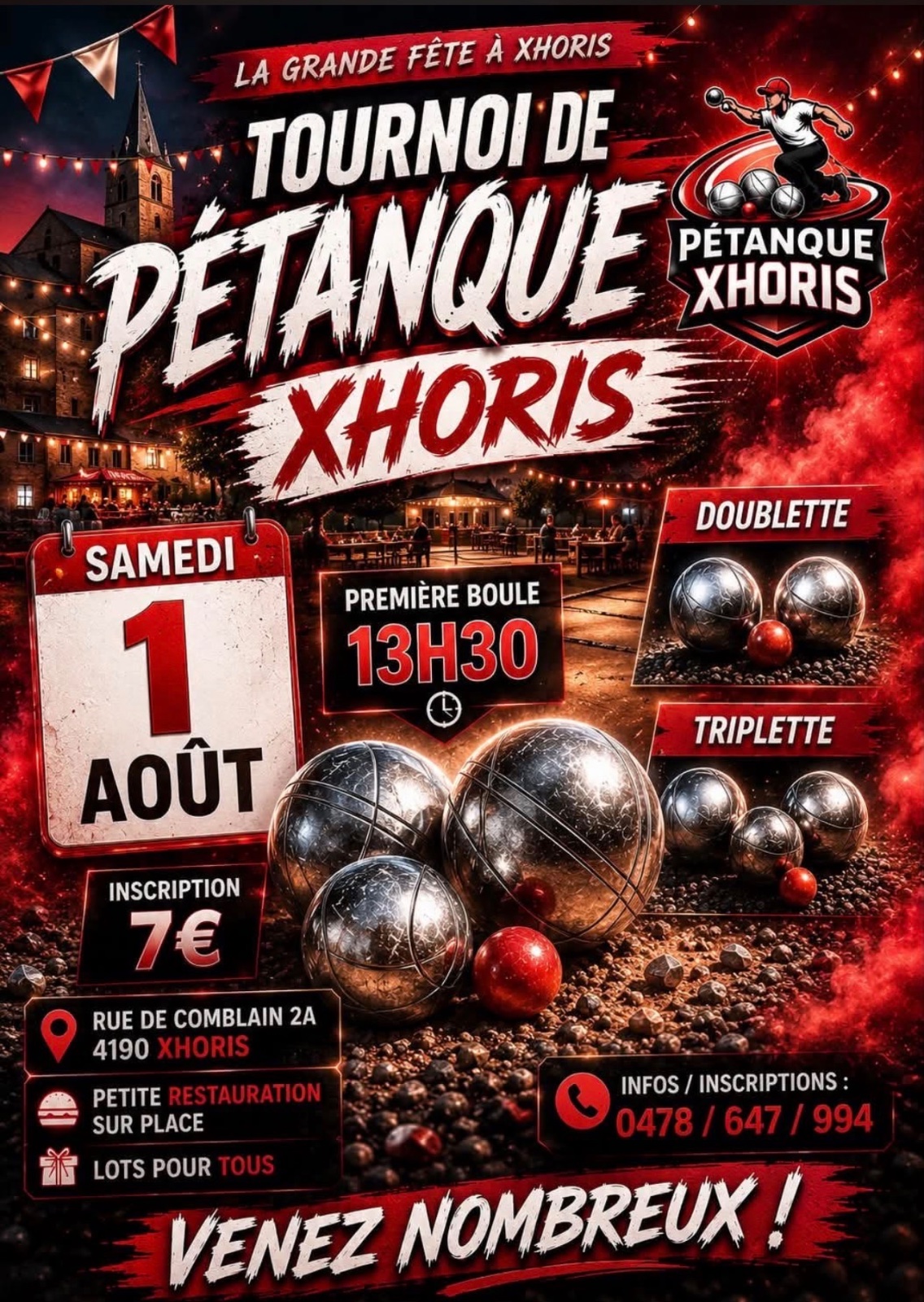 Tournoi de Pétanque Xhoris - Doublette